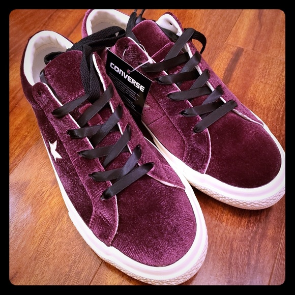 purple velvet converse